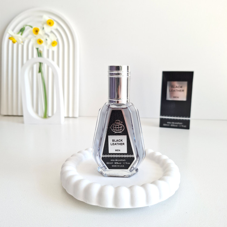 ادکلن جیبی مردانه شرکت فرگرانس مدل بلک لدر رایحه کرید اونتوس حجم 50 میل