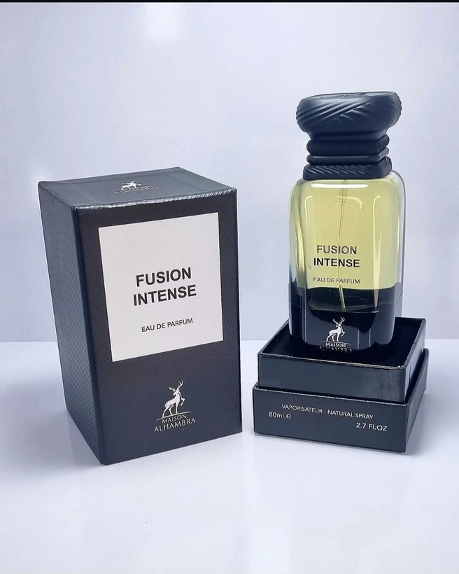 ادکلن مردانه شرکت الحمبرا مدل فیوژن اینتنس رایحه تام فورد فابیولس حجم 80 میل