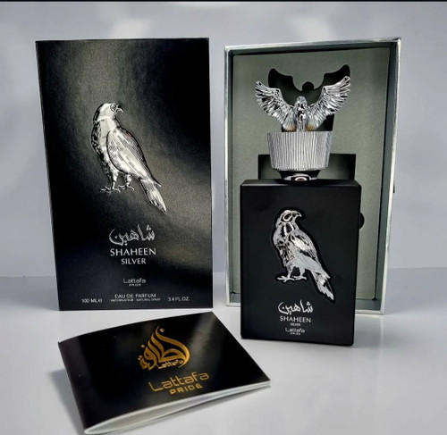 ادکلن مردانه زنانه شرکت لطافه مدل شاهین سیلور حجم 100 میل