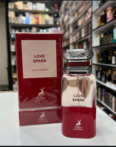 ادکلن زنانه شرکت الحمبرا مدل لاو اسپارک رایحه تام فورد چری الکتریک حجم 80 میل