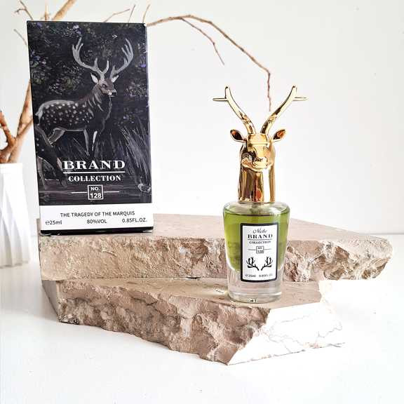 ادکلن مینیاتوری برند کالکشن کد 128 رایحه پنهالیگونز د تراژدی آف لورد جورج حجم 25 میل