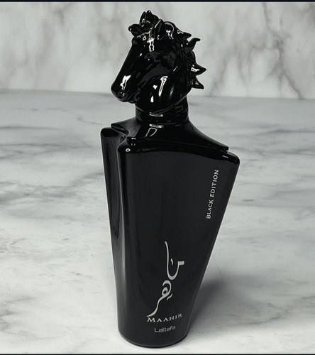 ادکلن مردانه شرکت لطافه مدل ماهر مشکی حجم 100 میل