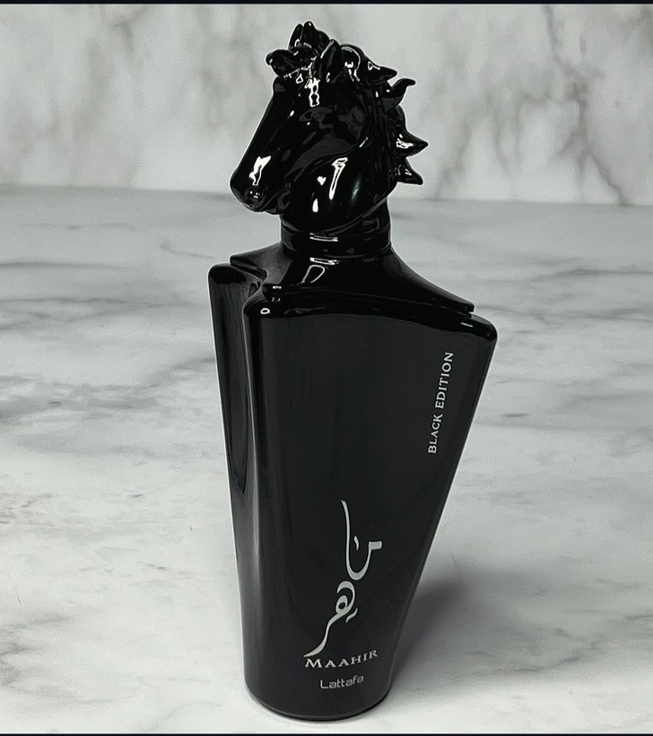 ادکلن مردانه شرکت لطافه مدل ماهر مشکی حجم 100 میل