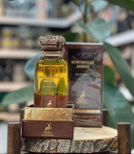 ادکلن مردانه زنانه شرکت الحمبرا مدل میستریوس امبر رایحه تام فورد امبر ابسلوت حجم 80 میل