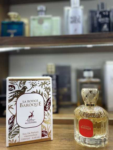 ادکلن مردانه زنانه شرکت الحمبرا مدل باروک لا رژ رایحه باکارات سفید حجم 100 میل