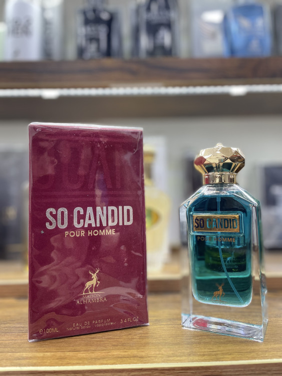 ادکلن مردانه شرکت الحمبرا مدل سو کاندید رایحه اسکندال مردانه حجم 100 میل