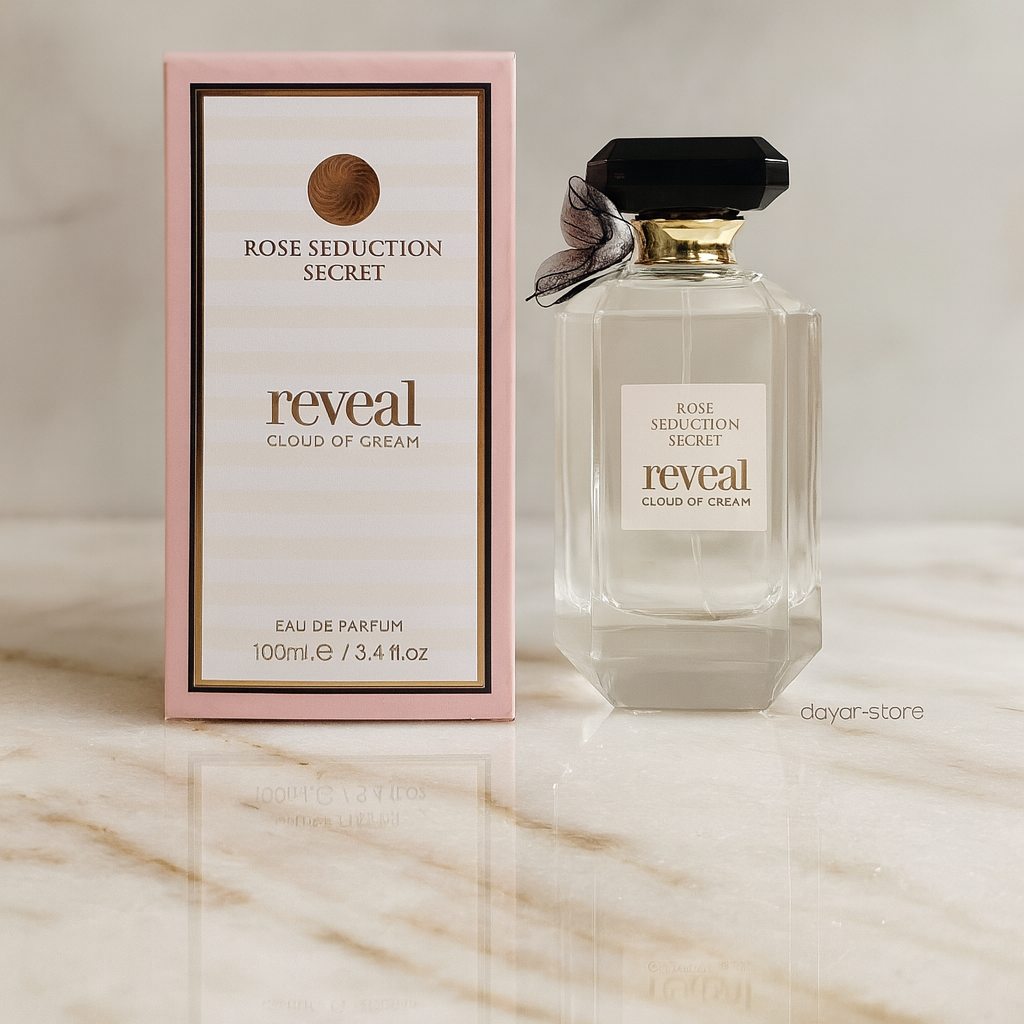 ادکلن زنانه شرکت فرگرانس مدل رز سداکشن سکرت ریوال رایحه تیس کرم کلاود حجم 100 میل