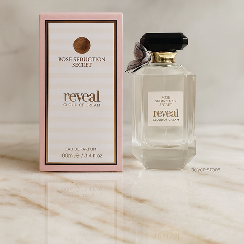 ادکلن زنانه شرکت فرگرانس مدل رز سداکشن سکرت ریوال رایحه تیس کرم کلاود حجم 100 میل