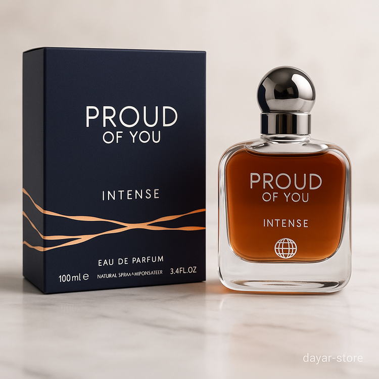 ادکلن مردانه برند فرگرانس مدل پراد اف یو اینتنس رایحه استرانگر ویت یو اینتنسلی حجم 100 میل