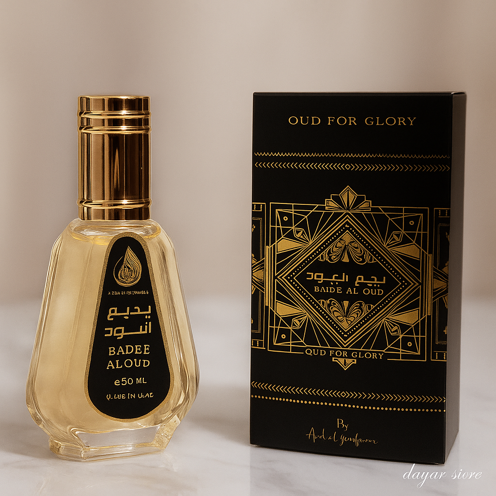 ادکلن جیبی برند ارض الزعفران مدل بدیع العود مشکی حجم 50 میل