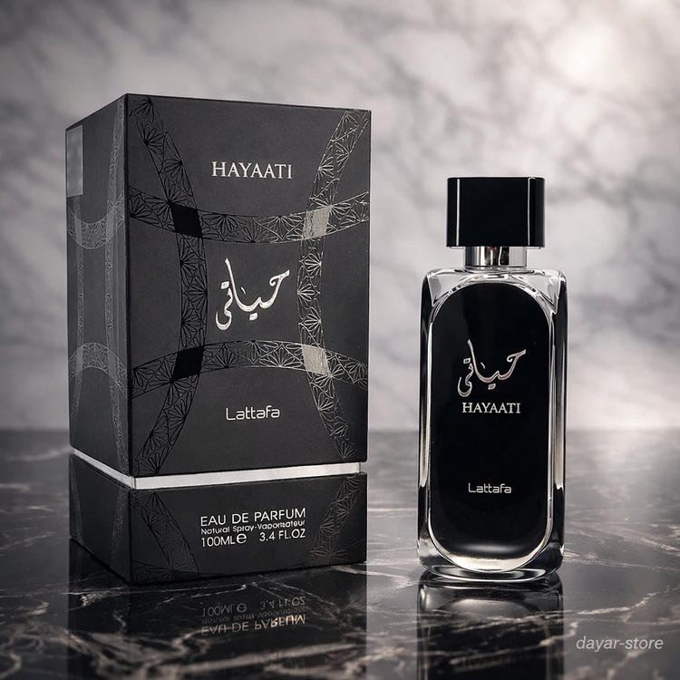 ادکلن مردانه زنانه شرکت لطافه مدل حیاتی مشکی حجم 100 میل