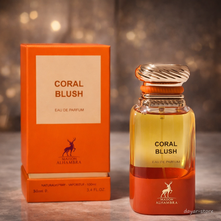 ادکلن مردانه زنانه برند الحمبرا مدل کورال بلاش رایحه تام فورد بیترپیچ حجم 80 میل