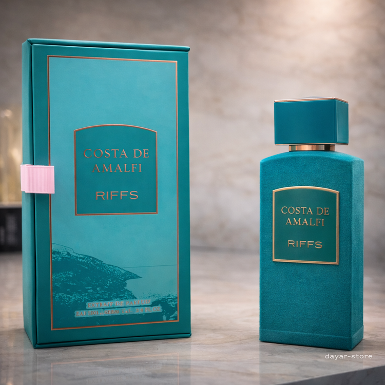 ادکلن مردانه زنانه برند ریفز مدل کاستا د امالفی رایحه لویی ویتون افترنون سوییم غلظت اکستراپارفوم حجم 100 میل